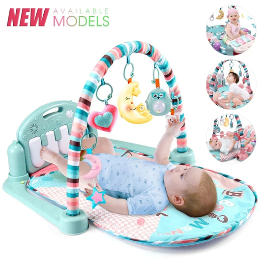 Baby Music Play Gym: Fitness Stand with Piano, Crawling Blanket, and Pedal Game Pad