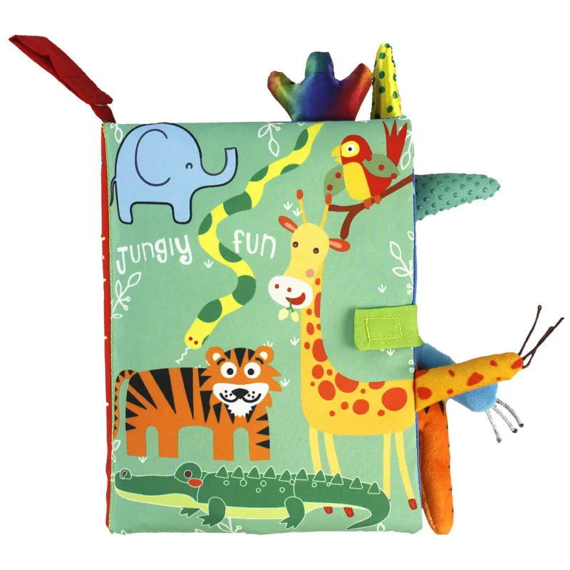 Sensory Safari: Interactive Cloth Book for Babies 0-36M!