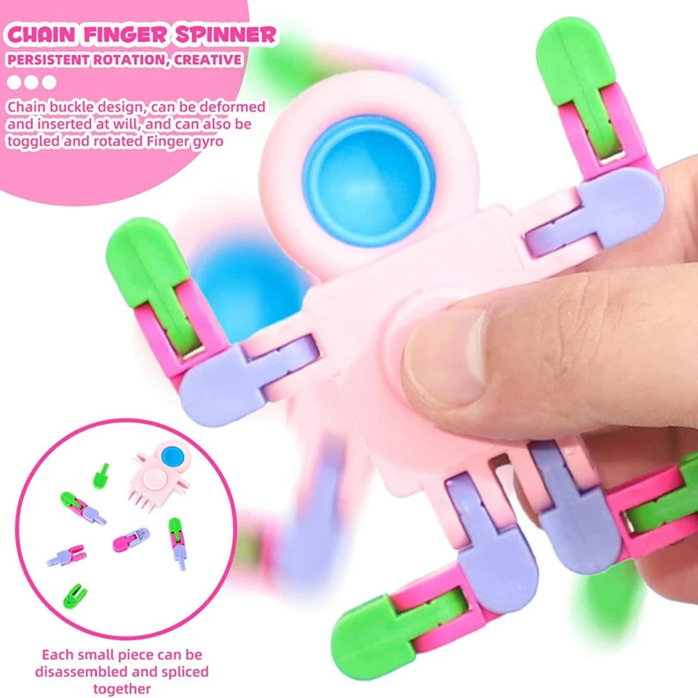 🌟 Transform Your Fidget Fun with Sensory Spinner Chain Robots! 🤖🎁