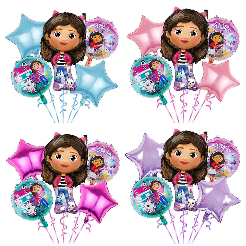 Celebrate with Gabby: Dollhouse Cat Birthday Balloon Set