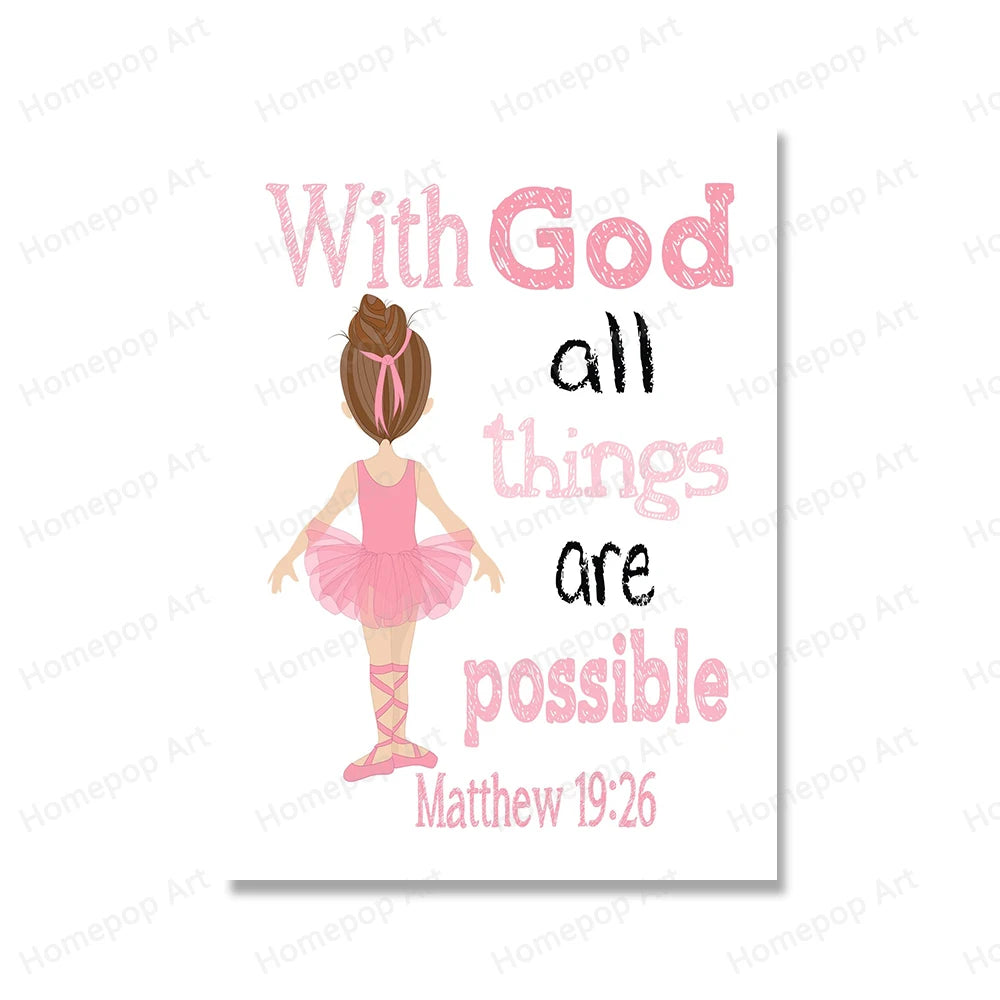 Christian Poster and Prints Bible Verse Wall Art