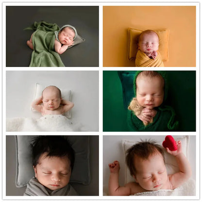 Velvet Dreams: Mini Baby Pillow Mat for Newborn Photography 🌟📸👶