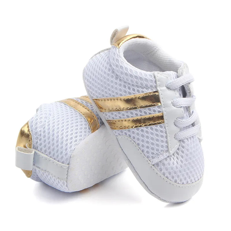 👟✨ Step into Cuteness: Baby Two Striped Sneaker – Stride in Style with Adorable Comfort!" ✨