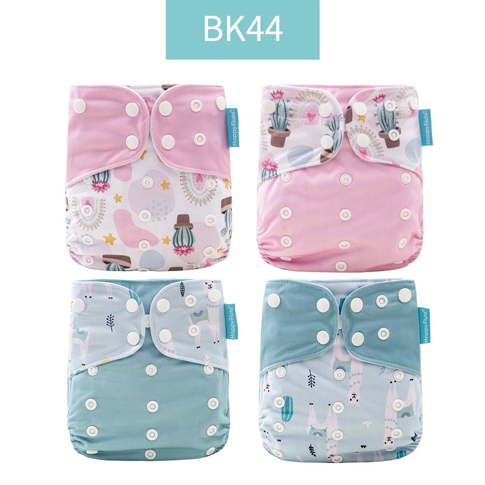 4Pcs/Set Waterproof & Reusable Cloth Diaper Covers - Fashionable Essentials for Your Little Trendsetter! - The Little Big Store