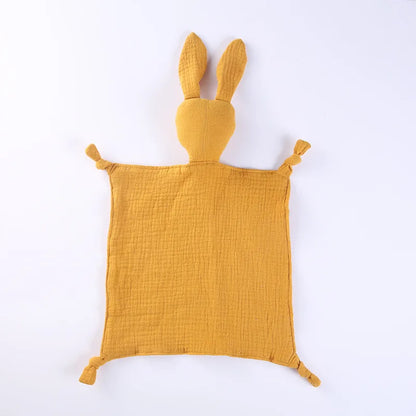 Snuggle in Softness: Baby Rabbit Muslin Blanket Duo!