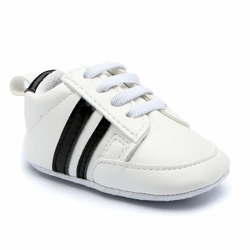 👟✨ Step into Cuteness: Baby Two Striped Sneaker – Stride in Style with Adorable Comfort!" ✨