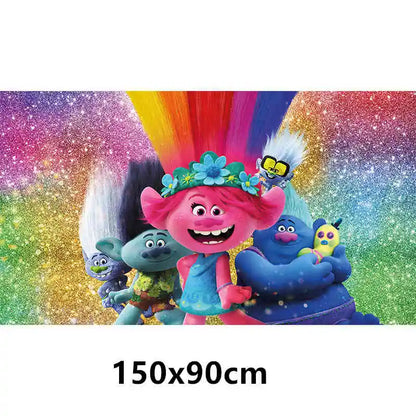 Troll-tastic Party Delight: Princess Balloon Decoration Set for Magical Birthdays!