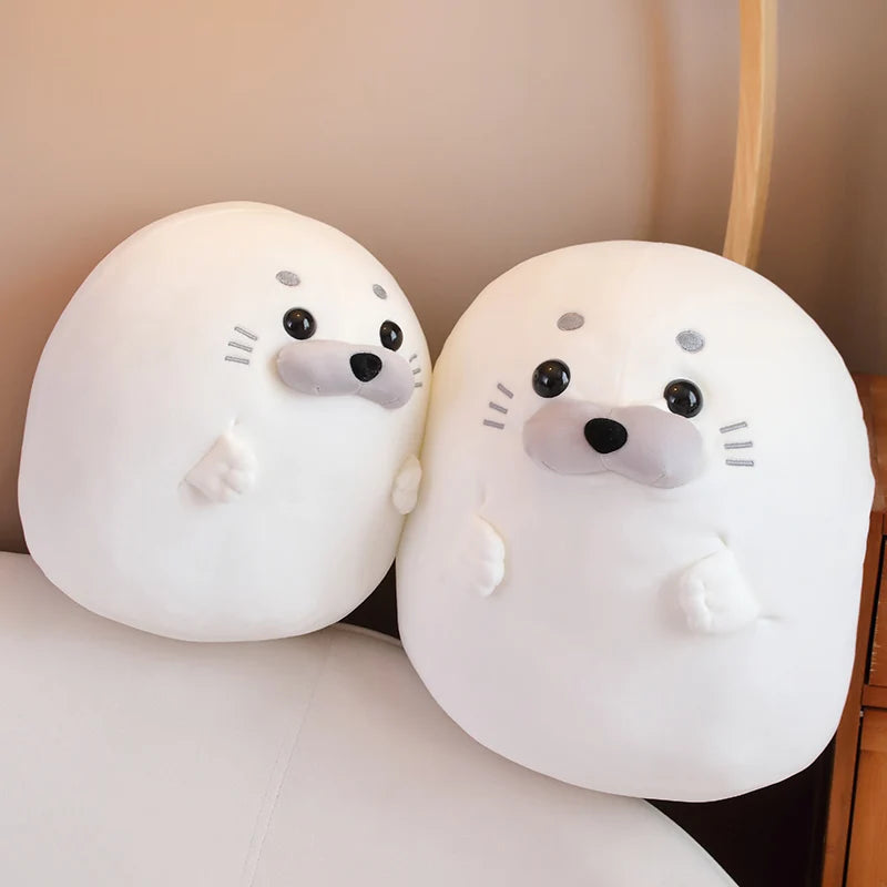 Snuggle Up with our Kawaii Round Seal Plush Doll!