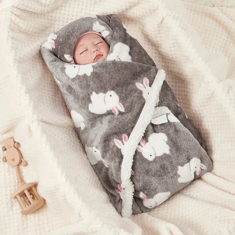 🌨️👶 Winter Baby Blanket: Cozy Fleece Warm Quilt for Newborns! 🌟🍼