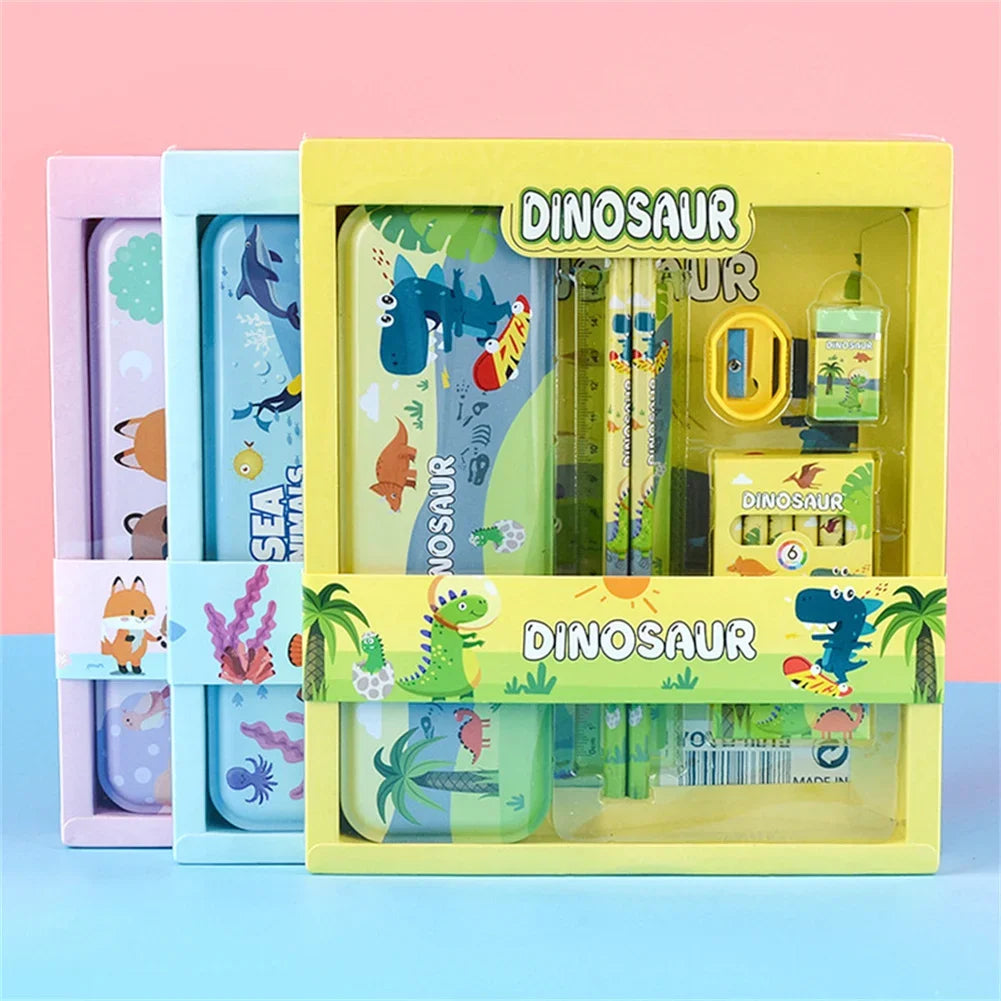 Unicorn School Stationery Pencil Case Sharpener Ruler Crayon Set