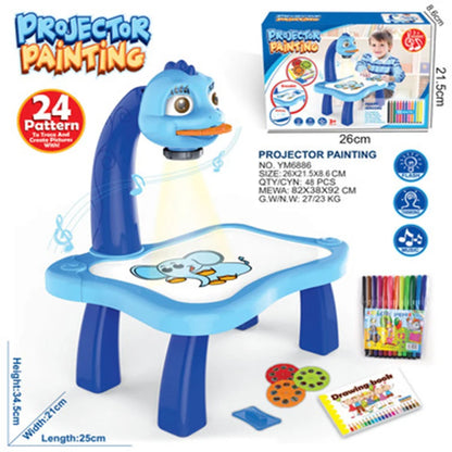 Sparkle & Create: LED Projector Painting Desk - Fun Learning for kids