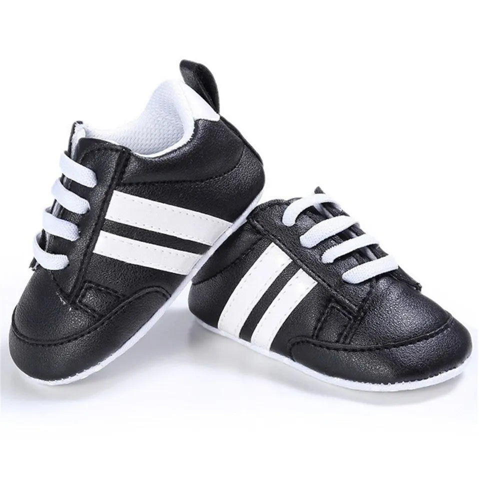 👟✨ Step into Cuteness: Baby Two Striped Sneaker – Stride in Style with Adorable Comfort!" ✨