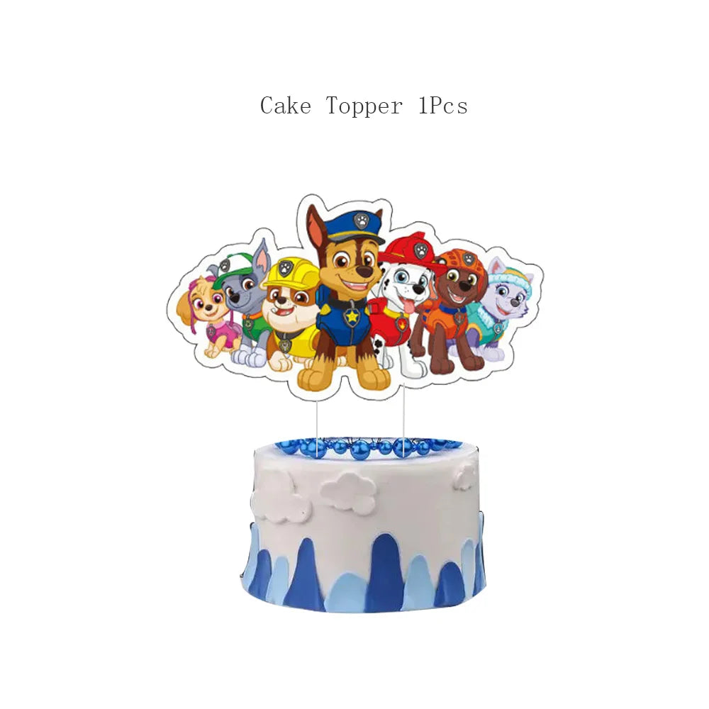 Paw Patrol Extravaganza: Anime Birthday Party Decorations with Tableware – Children's Favorite Toys and Accessories, Perfect for Paw-some Celebrations!