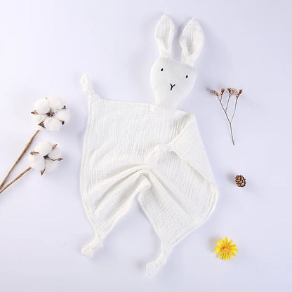 Snuggle in Softness: Baby Rabbit Muslin Blanket Duo!