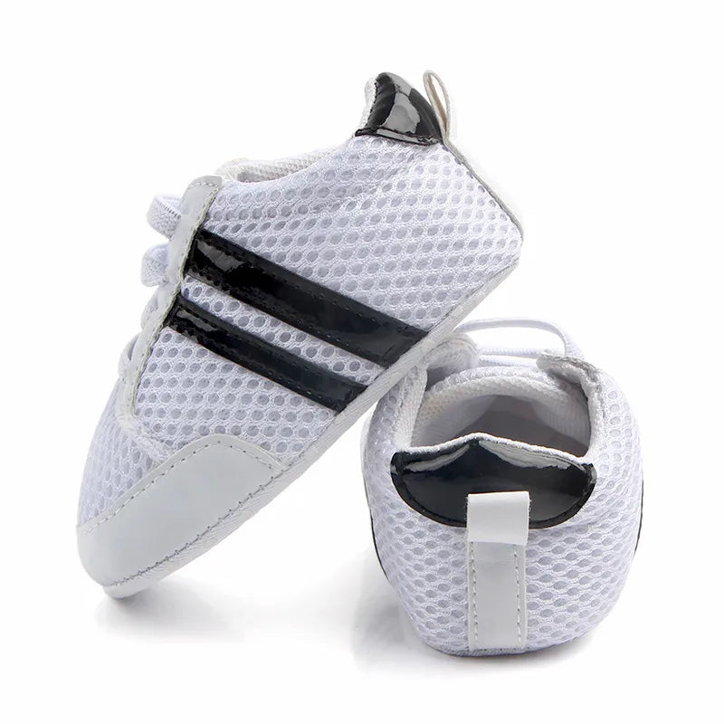 👟✨ Step into Cuteness: Baby Two Striped Sneaker – Stride in Style with Adorable Comfort!" ✨