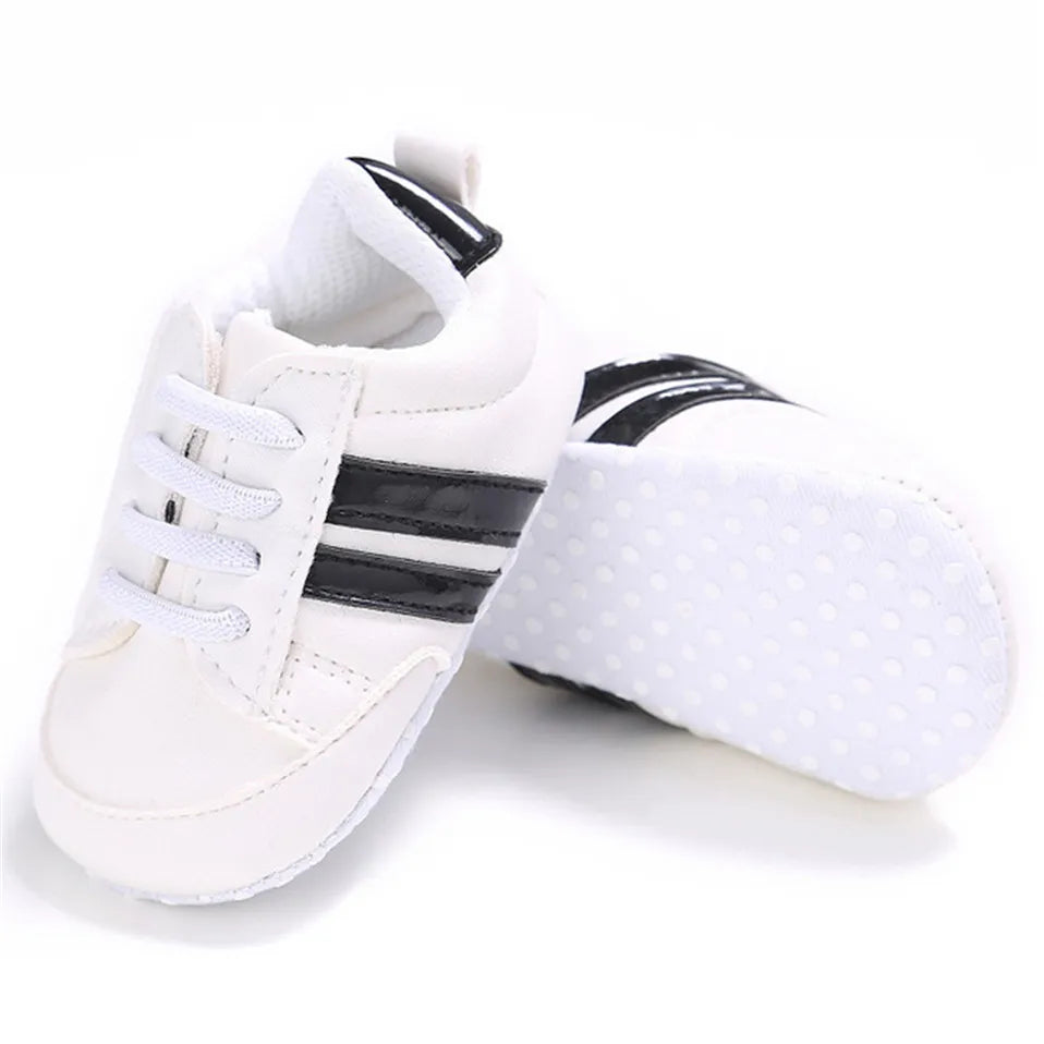 👟✨ Step into Cuteness: Baby Two Striped Sneaker – Stride in Style with Adorable Comfort!" ✨