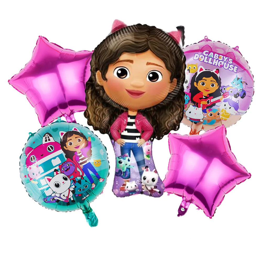 Celebrate with Gabby: Dollhouse Cat Birthday Balloon Set