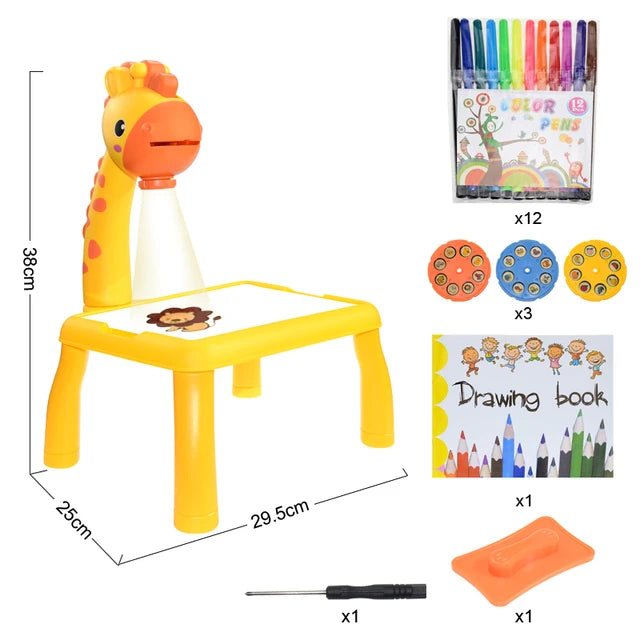 Sparkle & Create: LED Projector Painting Desk - Fun Learning for kids