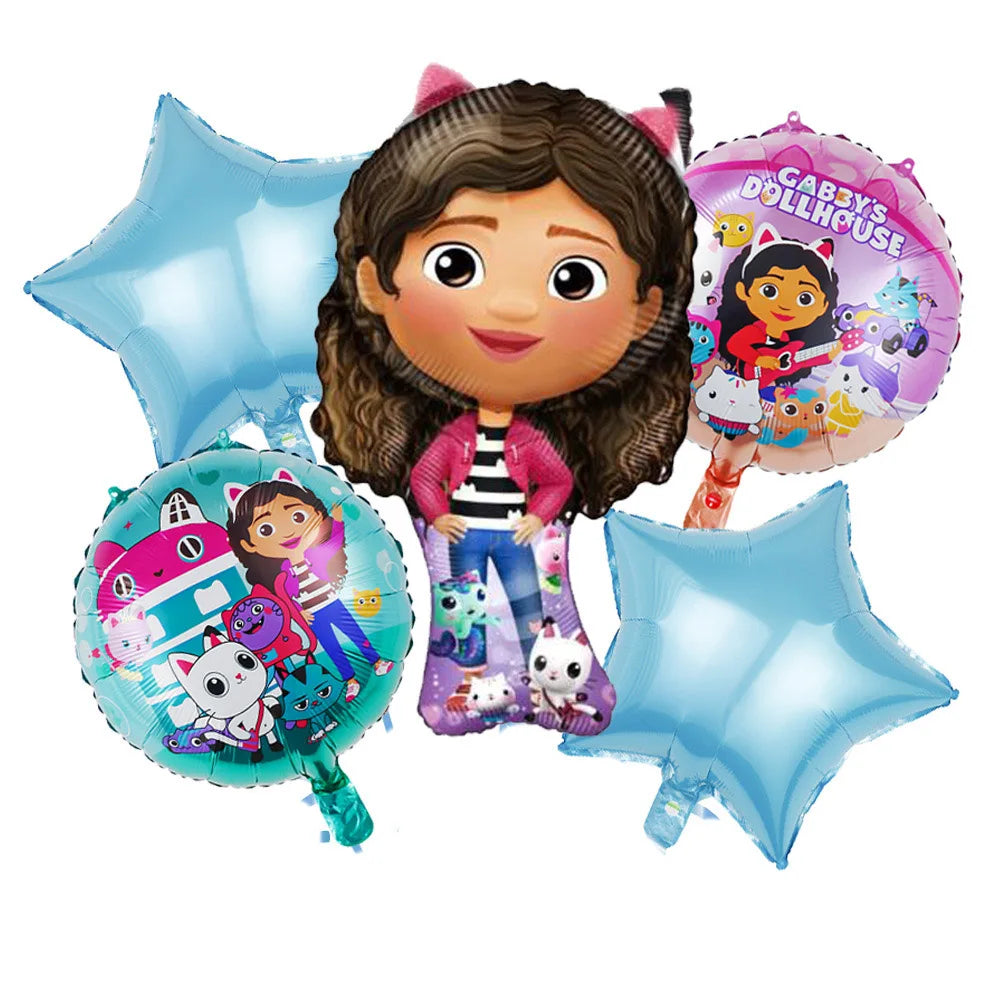 Celebrate with Gabby: Dollhouse Cat Birthday Balloon Set