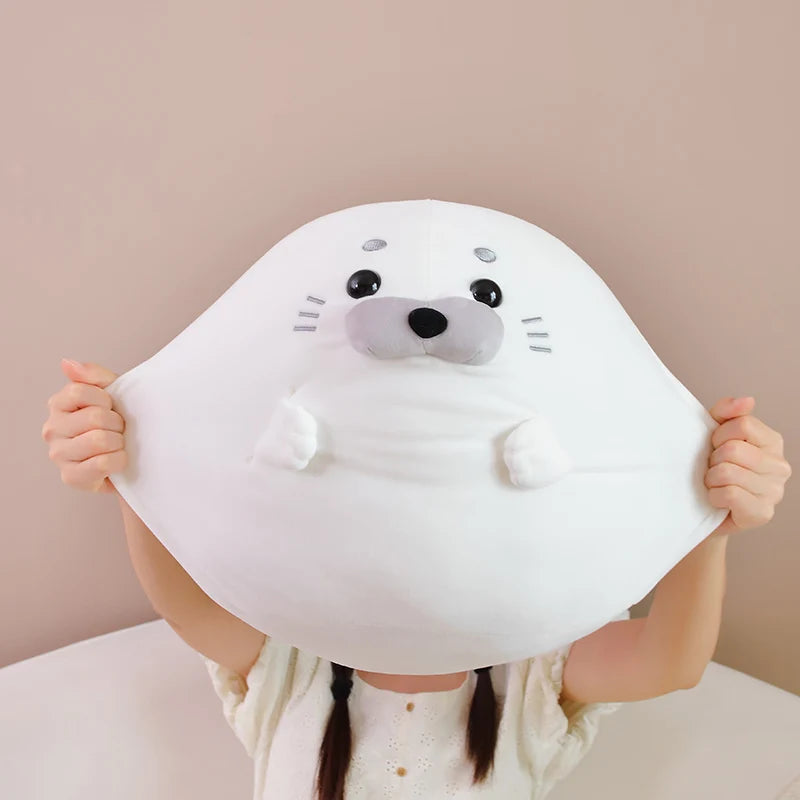 Snuggle Up with our Kawaii Round Seal Plush Doll!