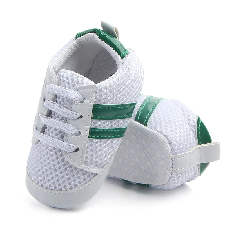 👟✨ Step into Cuteness: Baby Two Striped Sneaker – Stride in Style with Adorable Comfort!" ✨