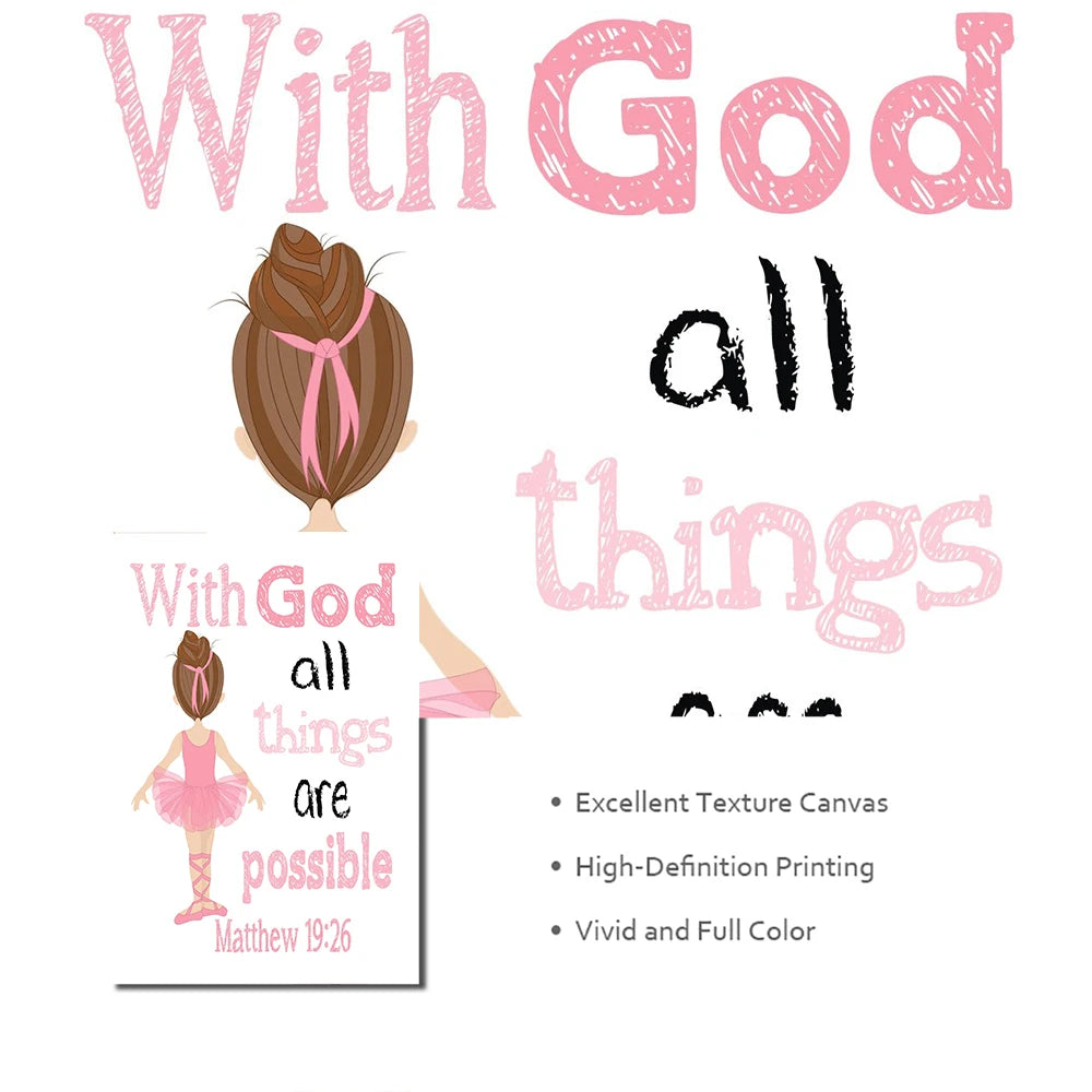 Christian Poster and Prints Bible Verse Wall Art