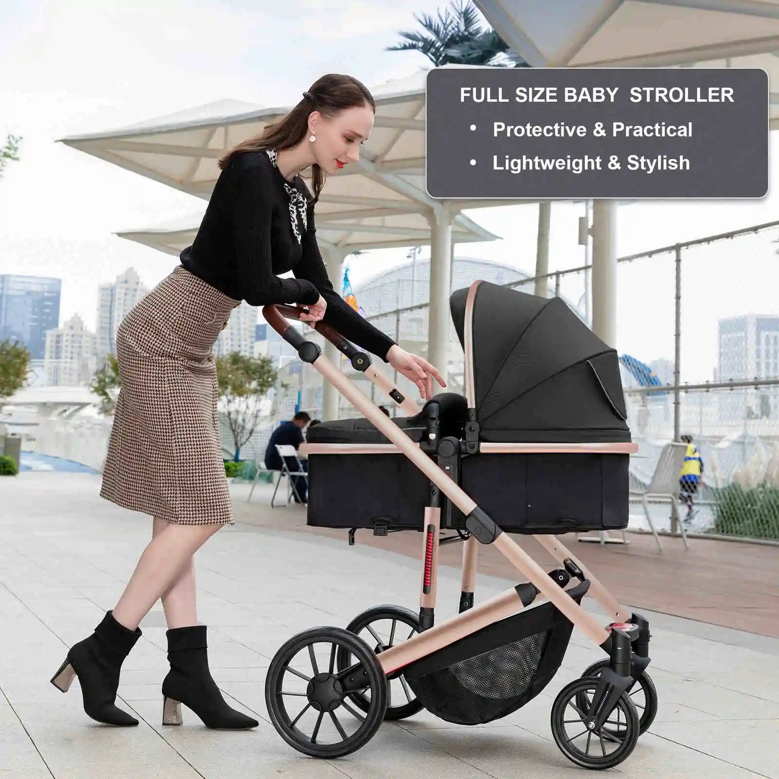 WanderWheels: 3-in-1 Portable Baby Stroller & Car Seat Combo