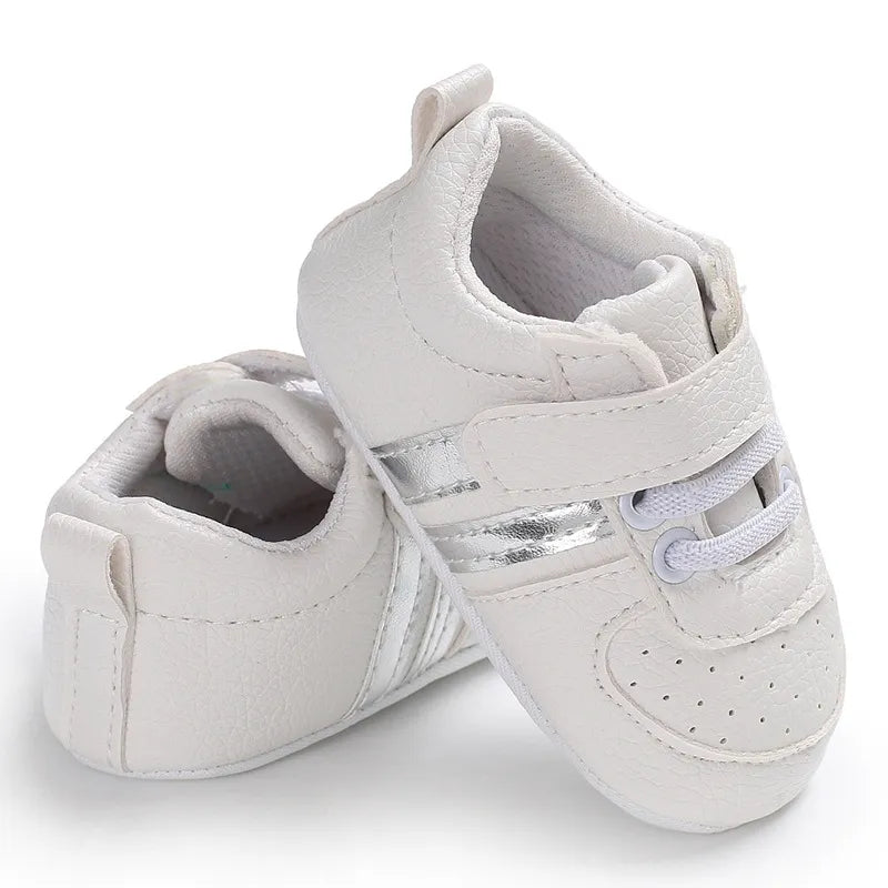 👟✨ Step into Cuteness: Baby Two Striped Sneaker – Stride in Style with Adorable Comfort!" ✨