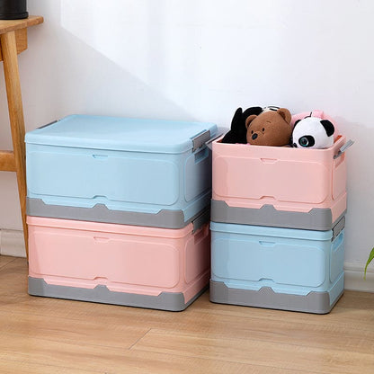 Wheels of Organization: Foldable Storage Box for Effortless Tidying!