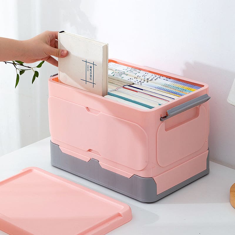 Wheels of Organization: Foldable Storage Box for Effortless Tidying!