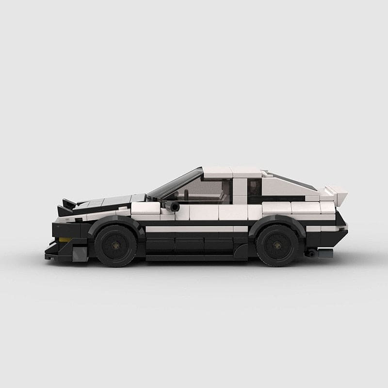 AE86 Black and White Building Blocks Toy Car: Rev Up Your Imagination with this Iconic Speedster! - The Little Big Store