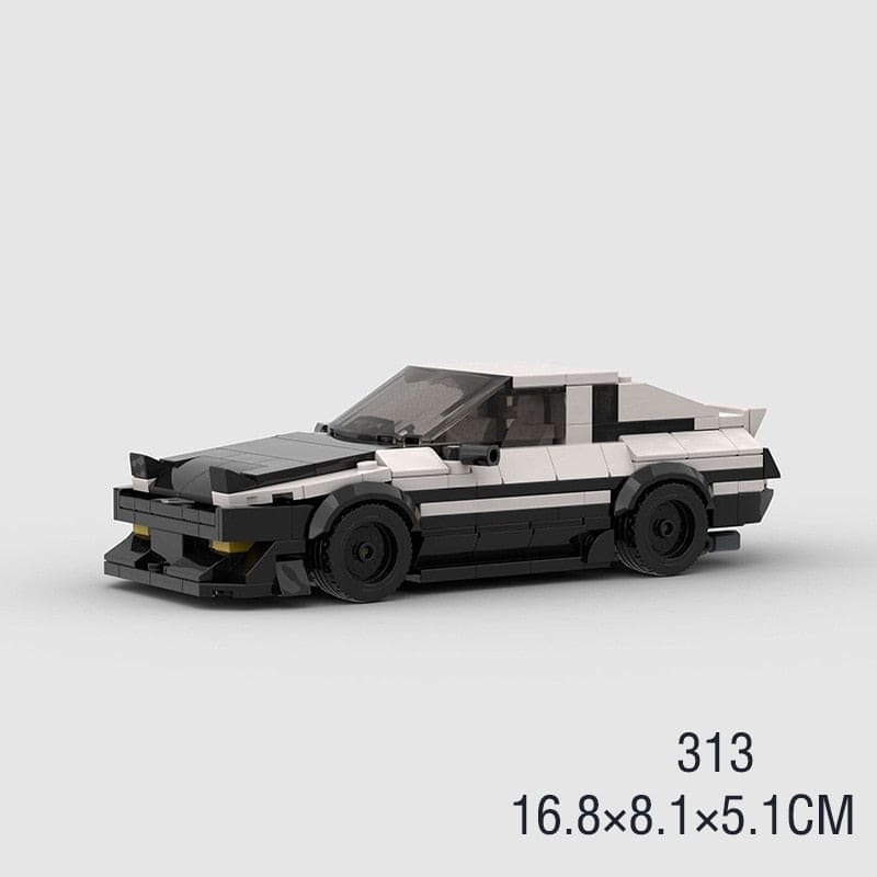 AE86 Black and White Building Blocks Toy Car: Rev Up Your Imagination with this Iconic Speedster! - The Little Big Store