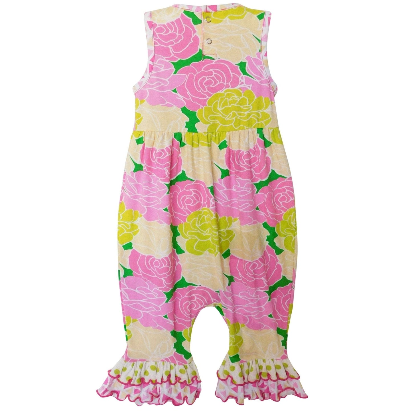 AnnLoren Boutique Spring Floral Baby Girls Ruffle Romper - The Little Big Store