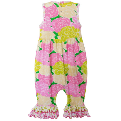 AnnLoren Boutique Spring Floral Baby Girls Ruffle Romper - The Little Big Store