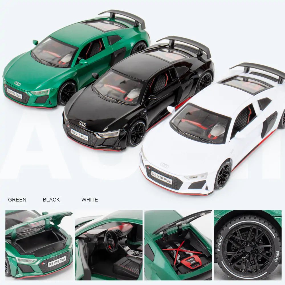 AUDI R8 Coupe V10 Plus Alloy Sports Car Model - The Little Big Store