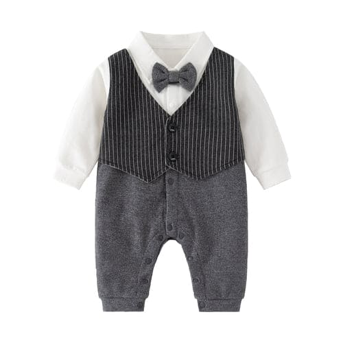 Autumn Baby Gentleman Birthday Clothes Romper - The Little Big Store