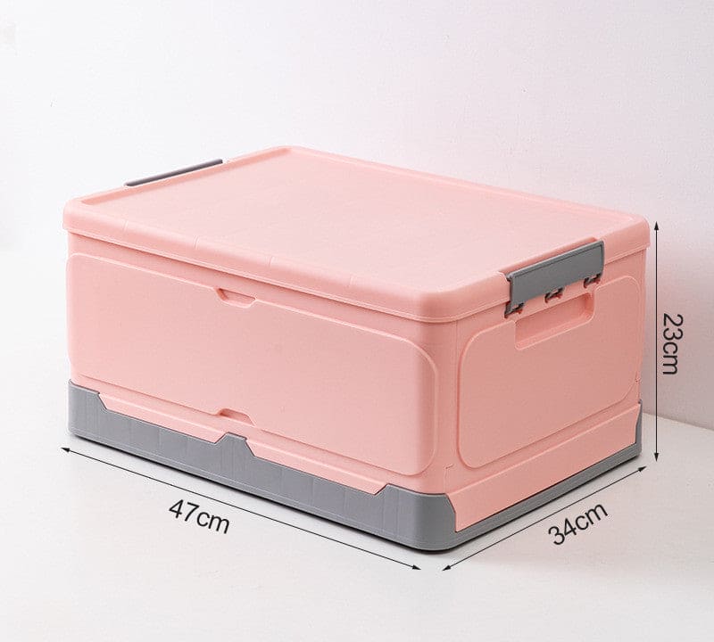 Wheels of Organization: Foldable Storage Box for Effortless Tidying!