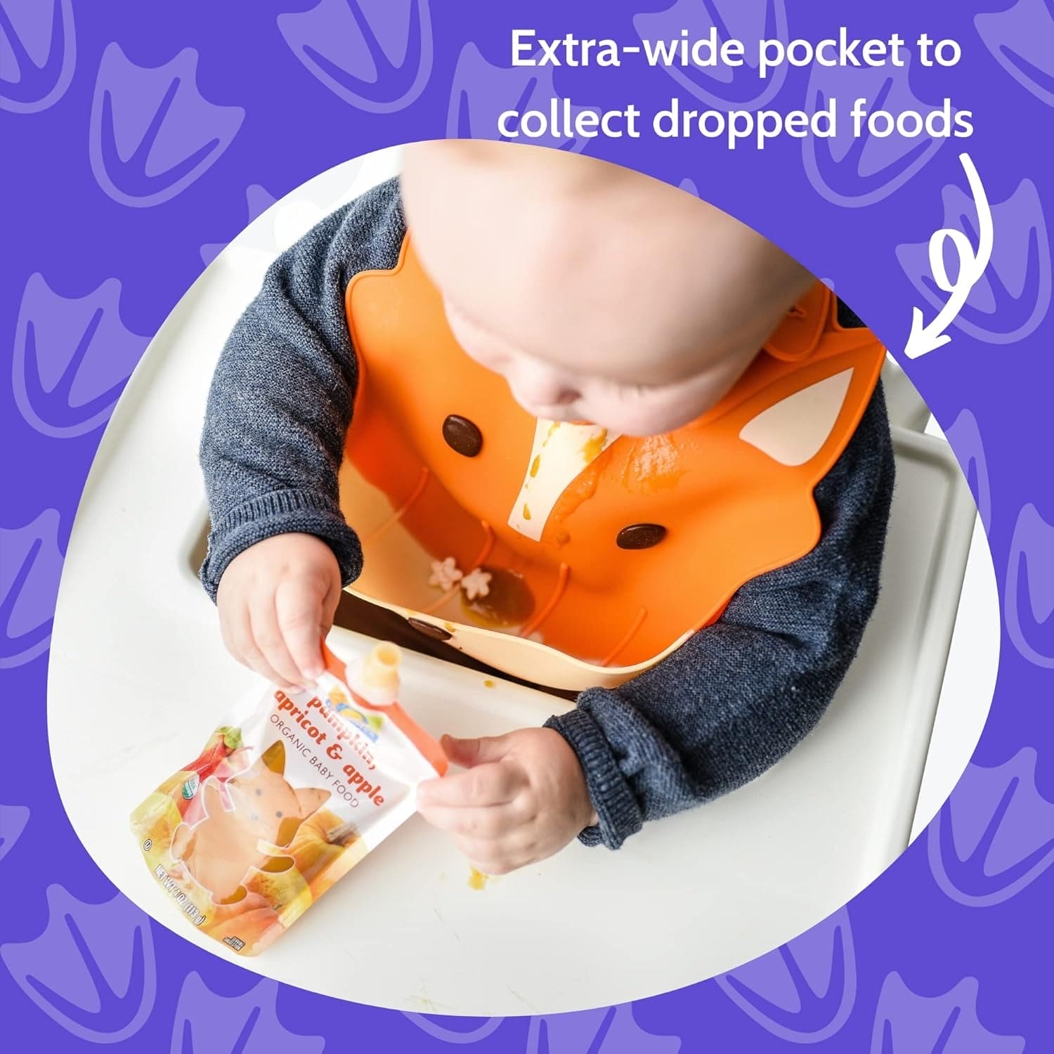 Baby Bibs with Cute Animal Faces, Mess Proof and Dishwasher Safe for Easy Cleanup, Won'T Stain or Fade, Soft - The Little Big Store