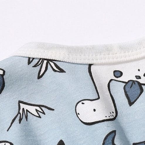 Baby Boy Dinosaur Pattern Bow Tie Patched Design Snap Button Romper Ju - The Little Big Store