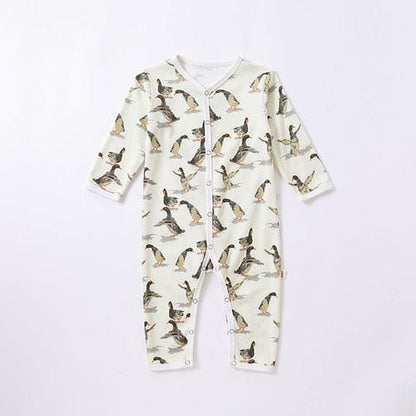 Baby Cartoon Animal Print Pattern Full Button Design Romper - The Little Big Store