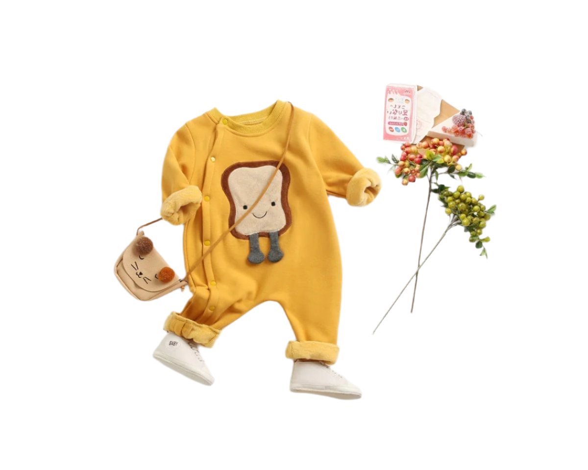 Baby Cartoon Pattern Side Snap Button Design Long Sleeved Romper - The Little Big Store