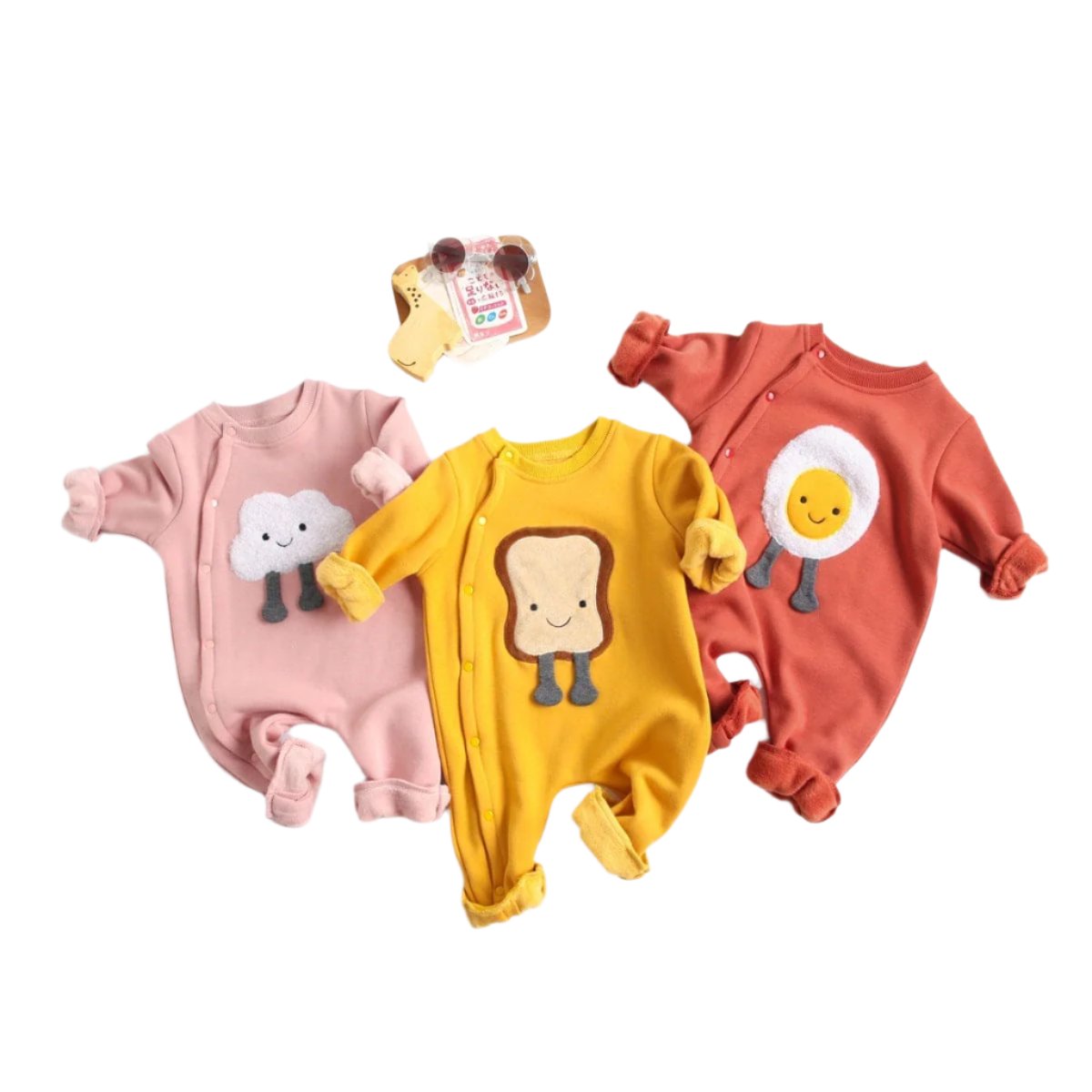 Baby Cartoon Pattern Side Snap Button Design Long Sleeved Romper - The Little Big Store