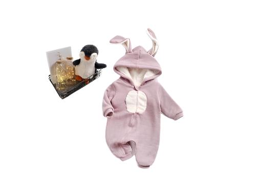 Baby Cartoon Shape Design Soft Fleece Thickened Romper In Autumn & - The Little Big Store