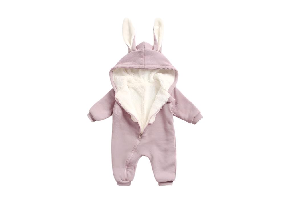 Baby Cartoon Shape Design Soft Fleece Thickened Romper In Autumn & - The Little Big Store