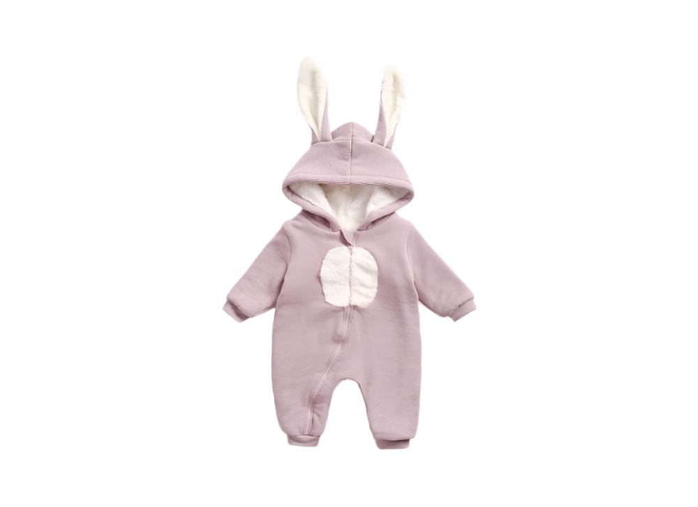 Baby Cartoon Shape Design Soft Fleece Thickened Romper In Autumn & - The Little Big Store