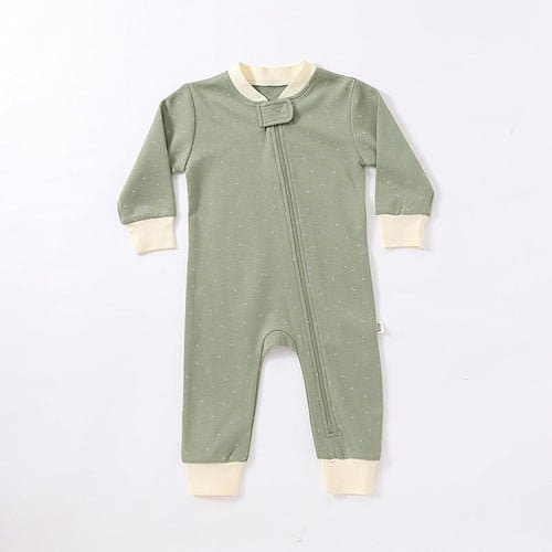 Baby Print Pattern Full Zipper Design Soft Comfortable Romper - The Little Big Store