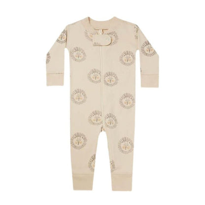 Baby Print Pattern Full Zipper Design Soft Comfortable Romper - The Little Big Store