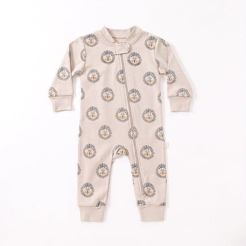 Baby Print Pattern Full Zipper Design Soft Comfortable Romper - The Little Big Store