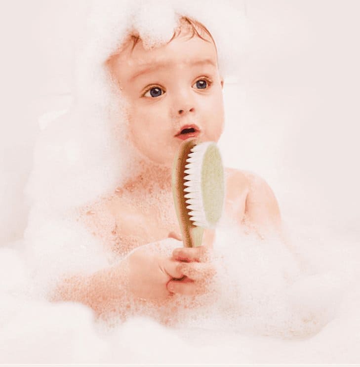 Baby SoftCare Essentials: Shower Shampoo Brush & Comb Set for Gentle Care - The Little Big Store