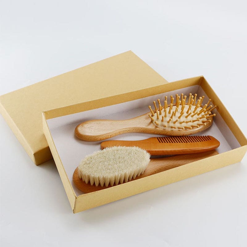 Baby SoftCare Essentials: Shower Shampoo Brush & Comb Set for Gentle Care - The Little Big Store